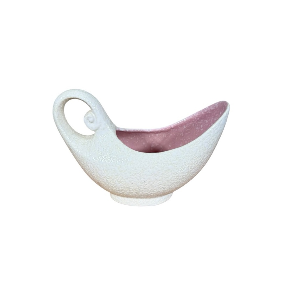 White and Pink Creamer or Dish